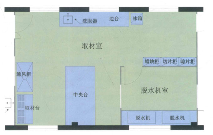 實(shí)驗(yàn)取材室、標(biāo)本接收室布局要求